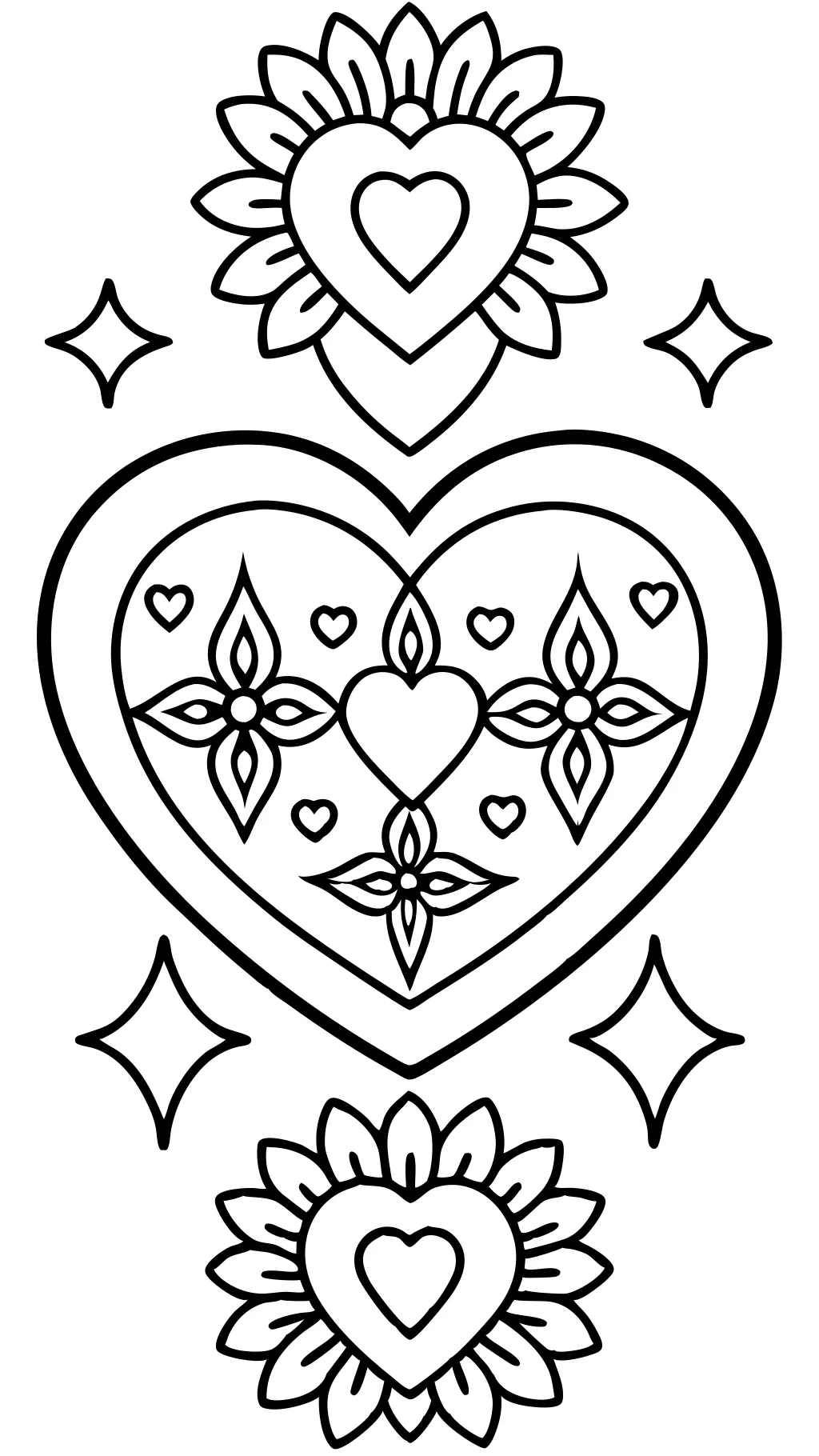 free heart coloring pages printable